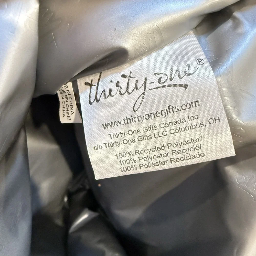 Thirty-One Fold Over Lunch Bag Black 31 Gives‎ Travel Insulated NWT